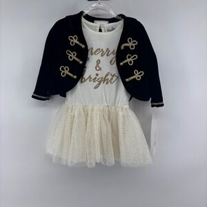 Rare Editions Girls 3T Holiday Dress Outfit Velvet Jacket & Leggings Set